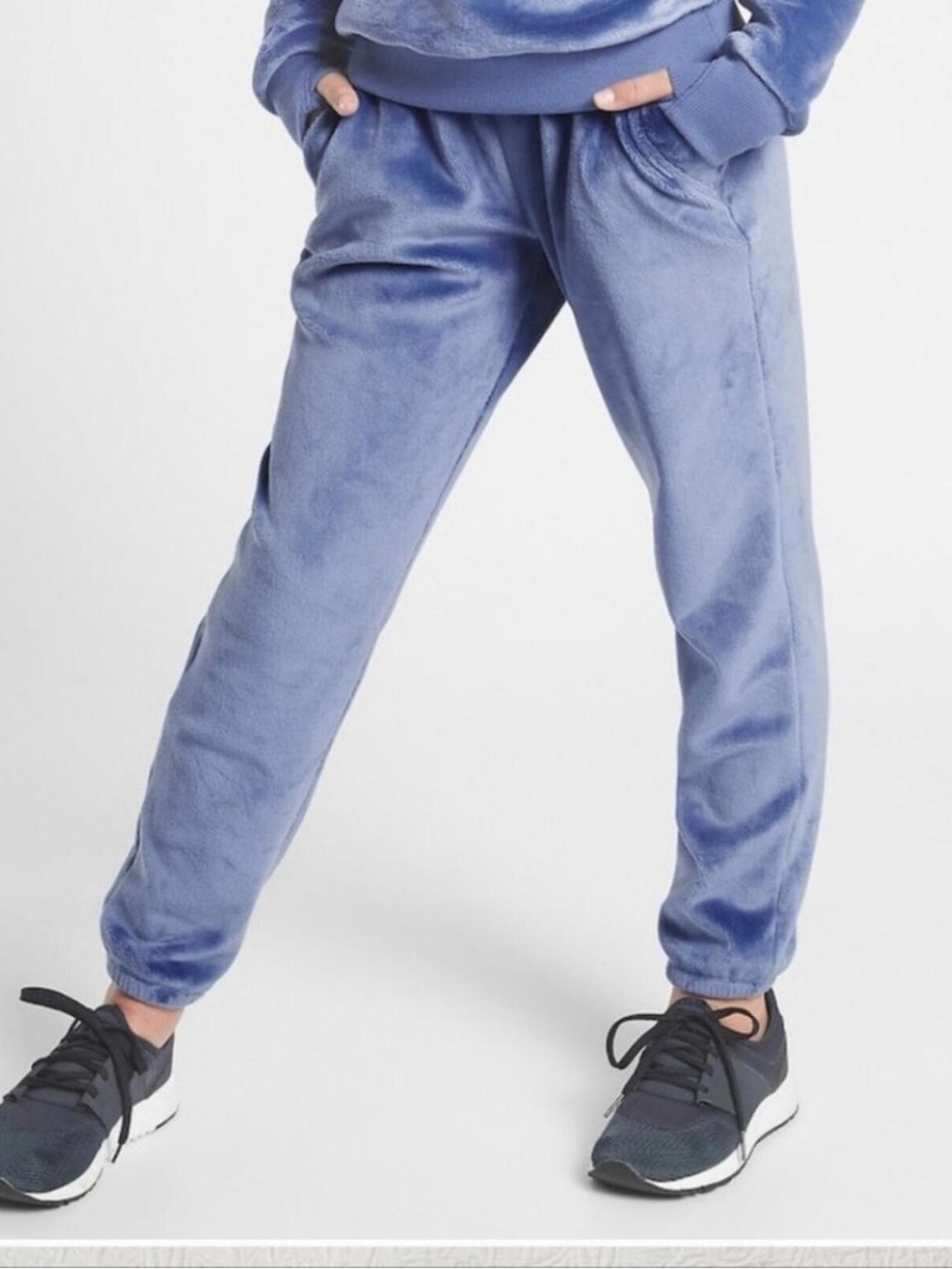 Athleta Girl Feelin' Good Plush Blue Joggers size medium 8/10